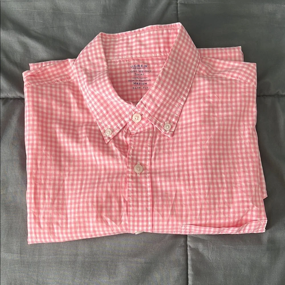 JCrew Lightweight Slim Shirt Plaid Size Medium